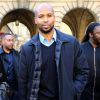 Le rappeur Rohff quitte le tribunal après l'annonce du verdict : 5 ans de prison pour violences dans une boutique de son rival Booba le 27 octobre 2017.