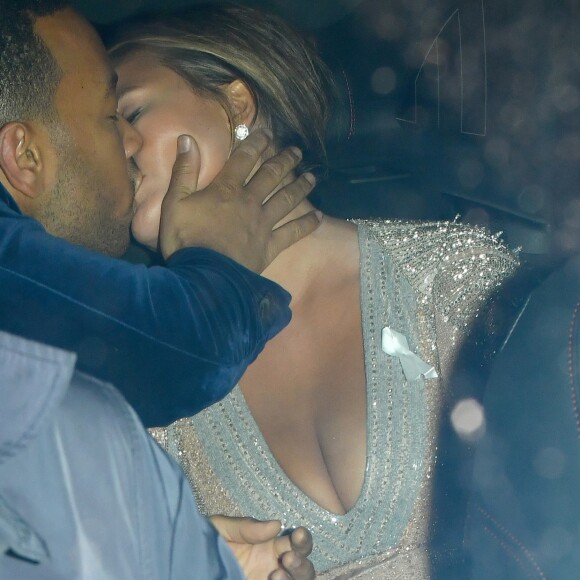 Chrissy Teigen et John Legend après la soirée des GQ Men of the Year 2018 à la Tate Modern, à Londres le 5 septembre 2018.