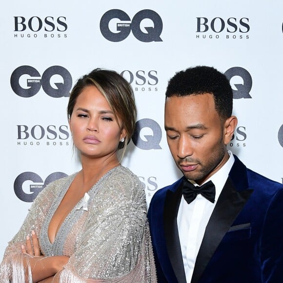 Chrissy Teigen et John Legend à la soirée des GQ Men of the Year 2018 à la Tate Modern, à Londres le 5 septembre 2018.