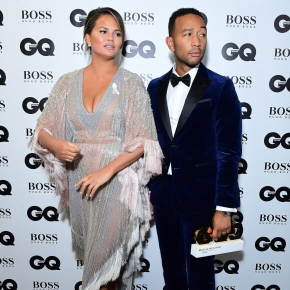 Chrissy Teigen et John Legend à la soirée des GQ Men of the Year 2018 à la Tate Modern, à Londres le 5 septembre 2018.