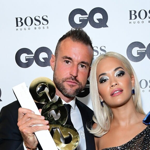 Le créateur Philipp Plein et Rita Ora à la soirée des GQ Men of the Year 2018 à la Tate Modern, à Londres le 5 septembre 2018.