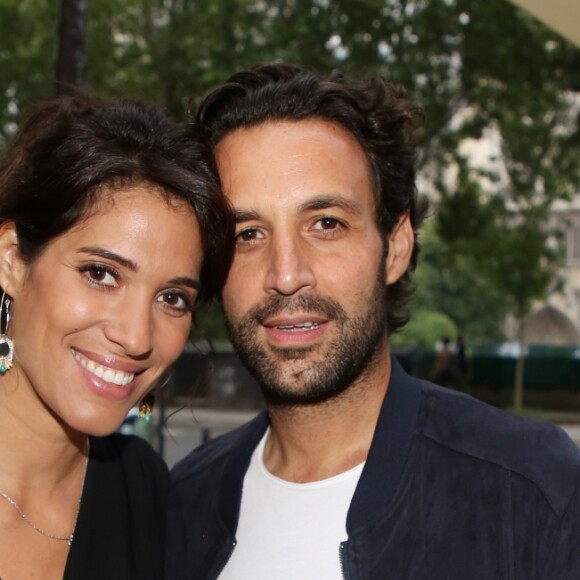 Exclusif - Laurie Cholewa et Greg Levy - Inauguration du restaurant "Gabylou Notre-Dame" à Paris le 12 juin 2018. © Denis Guignebourg / Bestimage