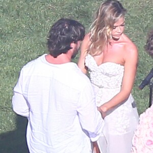 Denise Richards et Aaron Phypers se sont mariés lors d'une petite cérémonie entourés d'amis et de quelques membres de leur famille à Malibu. le 8 septembre 2018.