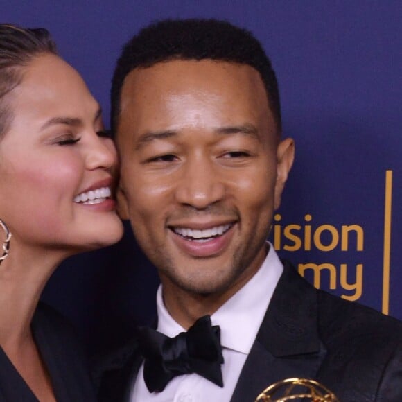 Chrissy Teigen et John Legend aux Primetime Creative Arts Emmy Awards au Microsoft Theater à Los Angeles, le 9 septembre 2018.