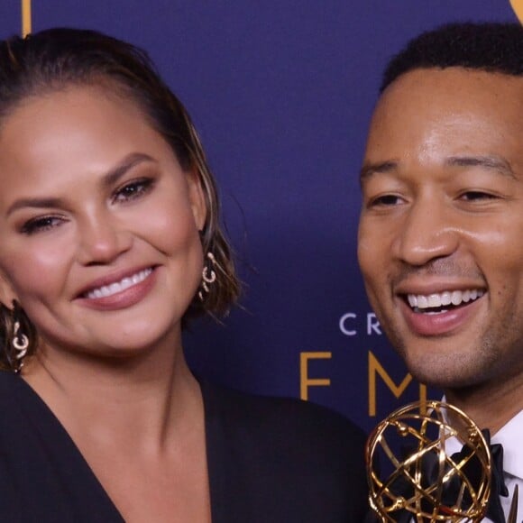 Chrissy Teigen et John Legend aux Primetime Creative Arts Emmy Awards au Microsoft Theater à Los Angeles, le 9 septembre 2018.