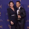 Chrissy Teigen et John Legend aux Primetime Creative Arts Emmy Awards au Microsoft Theater à Los Angeles, le 9 septembre 2018.