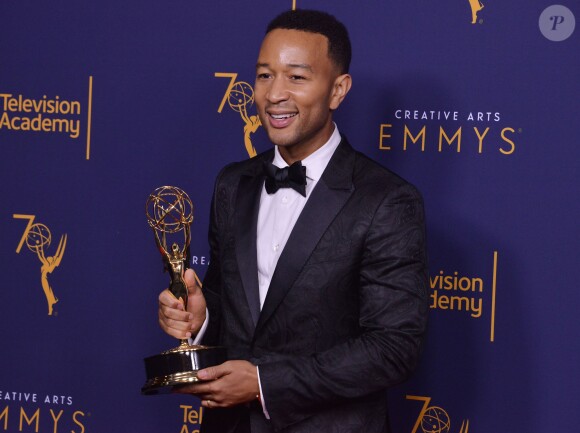 John Legend aux Primetime Creative Arts Emmy Awards au Microsoft Theater à Los Angeles, le 9 septembre 2018.