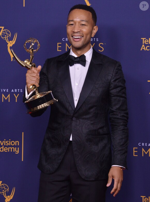 John Legend aux Primetime Creative Arts Emmy Awards au Microsoft Theater à Los Angeles, le 9 septembre 2018.