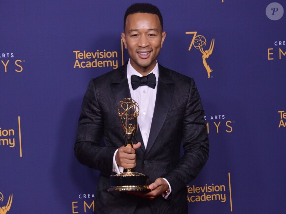 John Legend aux Primetime Creative Arts Emmy Awards au Microsoft Theater à Los Angeles, le 9 septembre 2018.