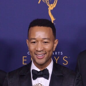 Andrew Lloyd Webber, John Legend et Tim Rice aux Primetime Creative Arts Emmy Awards au Microsoft Theater à Los Angeles, le 9 septembre 2018.