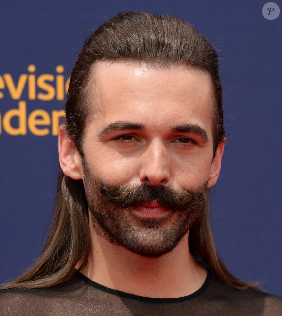 Jonathan Van Ness, co-animateur de "Queer Eye", aux Primetime Creative Arts Emmy Awards au Microsoft Theater à Los Angeles, le 9 septembre 2018.