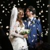 Mariage de Thomas Hollande et de la journaliste Emilie Broussouloux l'église de Meyssac en Corrèze. Le 8 Septembre 2018. © Patrick Bernard-Guillaume Collet / Bestimage