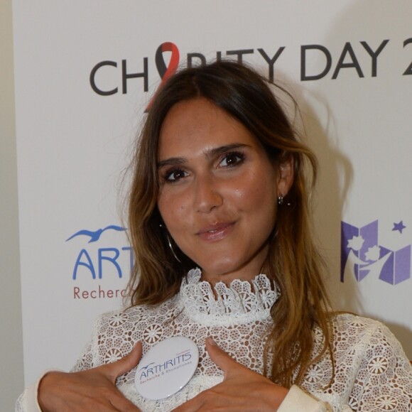 Joyce Jonathan lors de la 14e édition du Charity Day dans la salle des marchés de la société de courtage Aurel BGC au profit des 7 associations participantes à Paris, le 11 septembre 2018. © Veeren/Bestimage