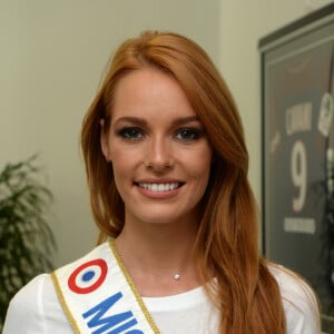 Maëva Coucke (Miss France 2018) lors de la 14e édition du Charity Day dans la salle des marchés de la société de courtage Aurel BGC au profit des 7 associations participantes à Paris, le 11 septembre 2018. © Veeren/Bestimage