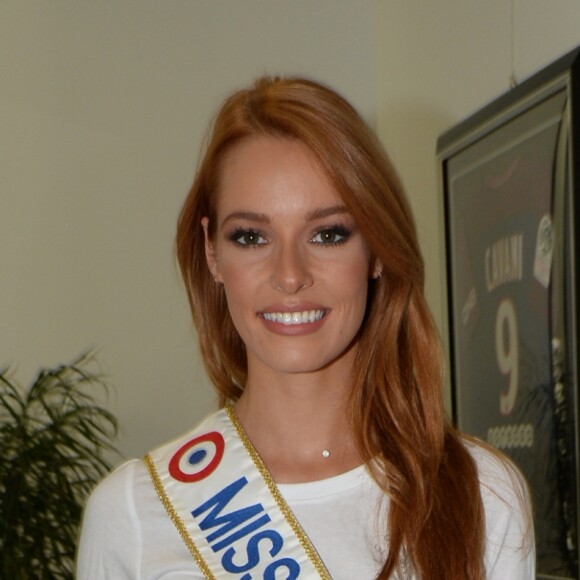 Maëva Coucke (Miss France 2018) lors de la 14e édition du Charity Day dans la salle des marchés de la société de courtage Aurel BGC au profit des 7 associations participantes à Paris, le 11 septembre 2018. © Veeren/Bestimage