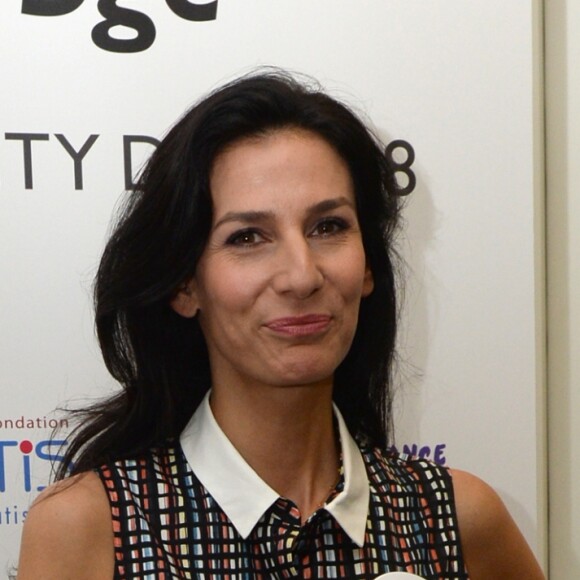Marie Drucker lors de la 14e édition du Charity Day dans la salle des marchés de la société de courtage Aurel BGC au profit des 7 associations participantes à Paris, le 11 septembre 2018. © Veeren/Bestimage