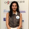 Marie Drucker lors de la 14e édition du Charity Day dans la salle des marchés de la société de courtage Aurel BGC au profit des 7 associations participantes à Paris, le 11 septembre 2018. © Veeren/Bestimage