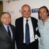 Jean Todt, professeur Gérard Saillant et Philippe Candeloro ors de la 14e édition du Charity Day dans la salle des marchés de la société de courtage Aurel BGC au profit des 7 associations participantes à Paris, le 11 septembre 2018. © Veeren/Bestimage