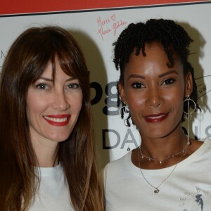 Mareva Galanter et Corinne Coman (Miss France 2003) lors de la 14e édition du Charity Day dans la salle des marchés de la société de courtage Aurel BGC au profit des 7 associations participantes à Paris, le 11 septembre 2018. © Veeren/Bestimage