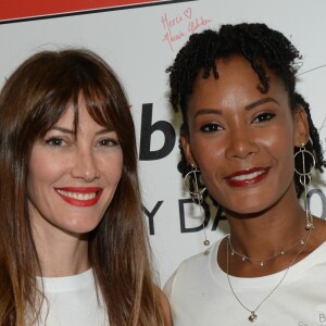 Mareva Galanter et Corinne Coman (Miss France 2003) lors de la 14e édition du Charity Day dans la salle des marchés de la société de courtage Aurel BGC au profit des 7 associations participantes à Paris, le 11 septembre 2018. © Veeren/Bestimage