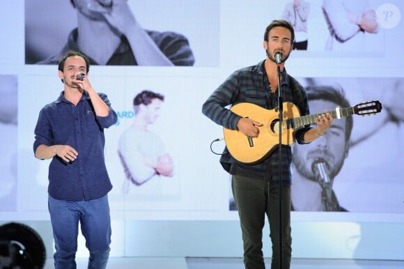 Exclusif - Le groupe Boulevard des airs - Enregistrement de l'émission "Vivement Dimanche" à Paris le 29 aout 2018 et qui sera diffusée le 16 septembre 2018. © Guillaume Gaffiot/Bestimage