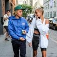 Justin Bieber et sa fiancée Hailey Baldwin sont allés faire du shopping chez Empire Stores avant d'aller diner en amoureux à New York, le 12 juillet 2018