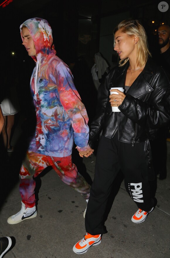 Justin Bieber et Hailey Baldwin à New York, le 15 septembre 2018.