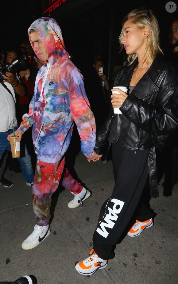 Justin Bieber et Hailey Baldwin à New York, le 15 septembre 2018.