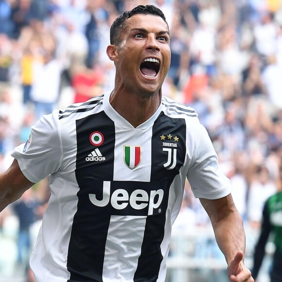 Cristiano Ronaldo lors du match Juventus de Turin- Sassuolo à l'Allianz Stadium de Turin le 16 septembre 2018.