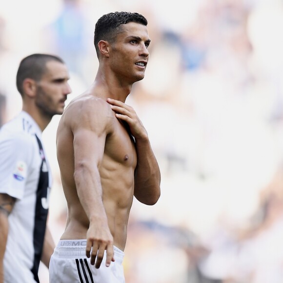 Cristiano Ronaldo lors du match Juventus de Turin- Sassuolo à l'Allianz Stadium de Turin le 16 septembre 2018.