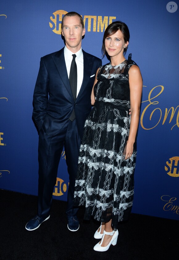 Benedict Cumberbatch et sa femme Sophie Hunter au photocall de la soirée "2018 Showtime Emmy Eve Party" à Los Angeles, le 16 septembre 2018.