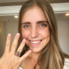 Celia Barquin Arozamena exhibant sa bague de championne du Big 12 Championship, photo issue de son compte Instagram, 6 septembre 2018. Espoir du golf, la jeune Espagnole a été retrouvée morte sur un parcours de golf de l'Iowa le 17 septembre 2018.
