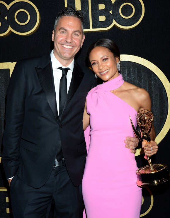 Thandie Newton et son mari Ol Parker à la soirée HBO après les 70e Primetime Emmy Awards à Los Angeles, le 17 septembre 2018