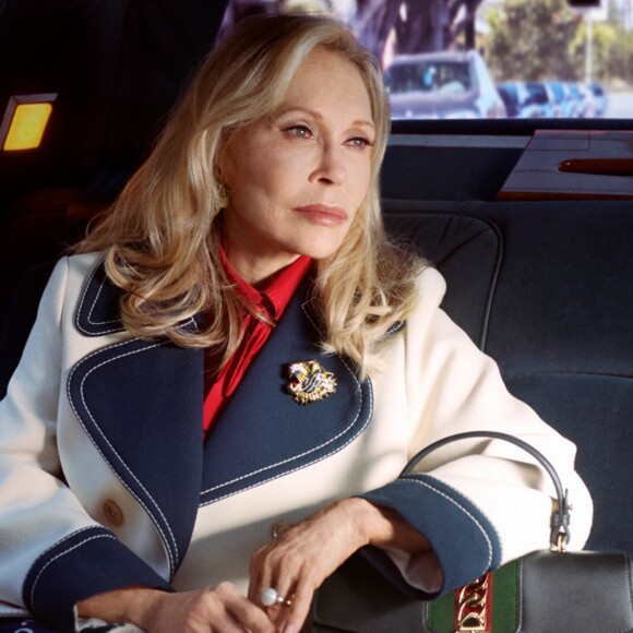 Gucci a choisi l'actrice Faye Dunaway pour sa campagne de sacs à main. 2018.