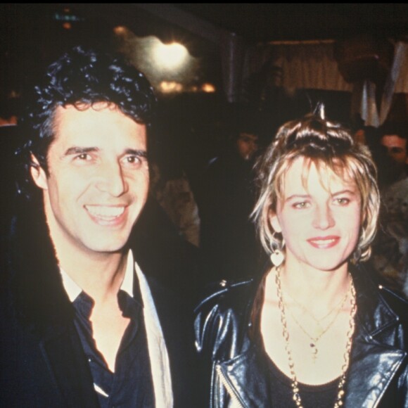 Julien Clerc et Virginie Coupérie-Eiffel à Paris en 1988.