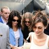 Bella Hadid, Gigi Hadid et Kendall Jenner - Arrivées des people au défilé Alberta Ferretti lors de la Fashion Week de Milan le 19 septembre 2018.