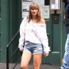 Taylor Swift quitte son appartement à New York, le 22 juillet 2018.