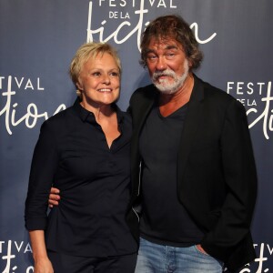 Muriel Robin et Olivier Marchal à la projection du téléfilm "Jacqueline Sauvage : C'était lui ou moi" au festival international du film de La Rochelle, France, le 13 septembre 2018. © Patrick Bernard/Bestimage