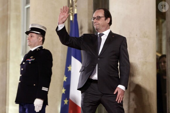 Le président de la république François Hollande au Palais de l'Elysée à Paris le 27 janvier 2015. © Stéphane Lemouton / BestImage