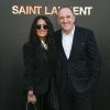 Salma Hayek et François-Henri Pinault - Défilé de mode "Saint-Laurent" PAP printemps-été 2019 au Trocadéro devant la Tour Eiffel à Paris le 25 septembre 2018