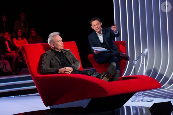Exclusif - Enregistrement de l'émission "Le Divan" présentée par Marc-Olivier Fogiel, avec Jean-Paul Gaultier en invité, le 24 avril 2015.