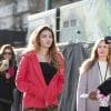 Exclusif - Thylane Blondeau suivie par sa mère Veronika Loubry arrivent au défilé l'Oréal à Paris le 30 septembre 2018.