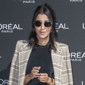 Leïla Bekhti lors du photocall du défilé l'Oréal Paris 2018 sur la Seine le 30 septembre 2018. © Olivier Borde / Cyril Moreau / Bestimage