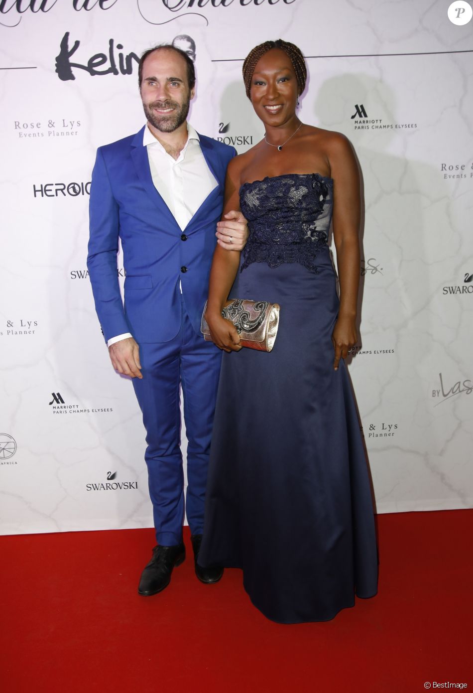 Nadège BeaussonDiagne et son mari Geoffroy Jeff Tekeyan Photocall du