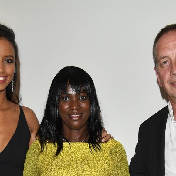 Exclusif - Flora Coquerel, sa mère Sephi Coquerel et son père Frédéric Coquerel - People à la soirée du gala de charité au profit de l'association Kélina (association de F.Coquerel) au Mariott à Paris. Le 5 octobre 2018 © Pierre Pérusseau / Bestimage