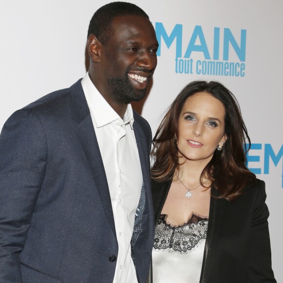 Omar Sy et sa femme Hélène lors de l'avant-première du film "Demain tout commence" au Grand Rex à Paris le 28 novembre 2016.