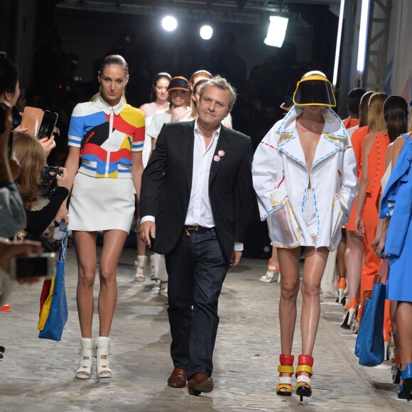 Jean-Charles de Castelbajac, Pauline Lefèvre - Défilé Jean-Charles de Castelbajac prêt-à-porter collection Printemps-Eté 2015 au Garage Lubeck lors de la Fashion Week à Paris, le 30 septembre 2014.