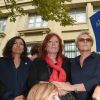 Anne Hidalgo (Maire de Paris), Eva Darlan, Muriel Robin, Clémentine Autain - Grand rassemblement contre les violences faites aux femmes à l'appel de Muriel Robin au Palais de Justice de Paris, le samedi 6 octobre 2018. © Coadic Guirec / Bestimage