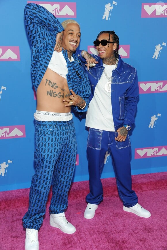 A.E. et Tyga - Photocall des MTV Video Music Awards 2018 au Radio City Music Hall à New York, le 20 août 2018.