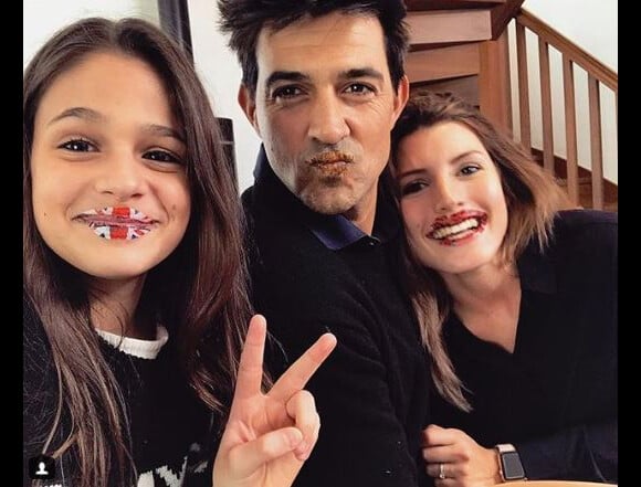 Jean-Pascal Lacoste, sa compagne Delphine Tellier et ses deux enfants, Kylie et Maverick - Instagram, 2018